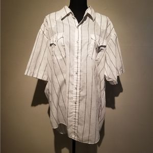 Vintage XXL Ely Cattleman White Pearl Snap.